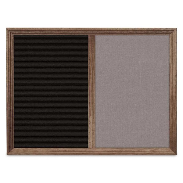 Enclosed Corkboard, 1 Door, 72"x36", 4" Fra, UV3418-SATIN-AMETHY